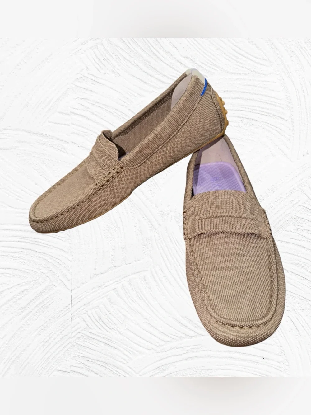 Rothy’s Driving Loafer Light Brown Knit Size 9.5M Slip on